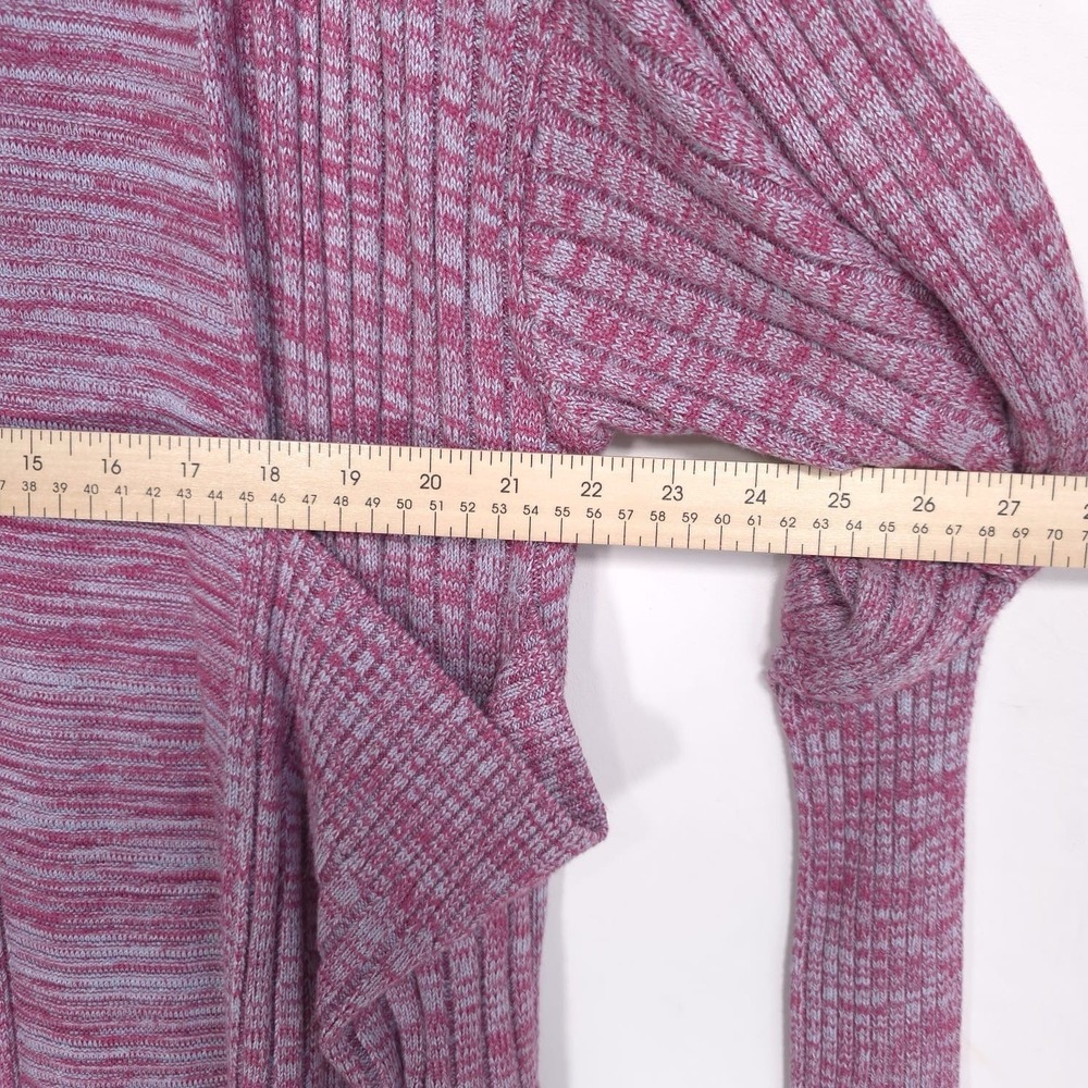 AFRM Women's Long Cardigan Size‎ M/L Jach Marled Open Front Pink Gray REVOLVE - Picture 4 of 10